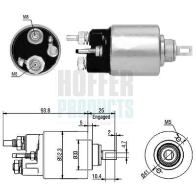 HOFFER Starter solenoid Article number: 6646118 cheaply