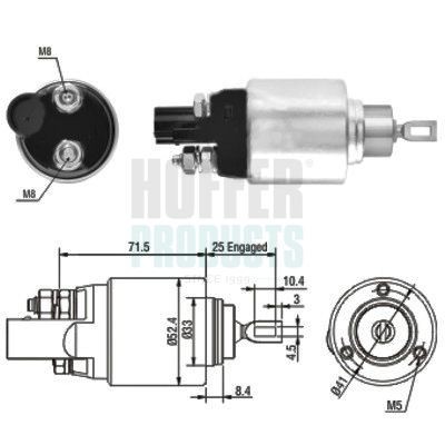 HOFFER Starter solenoid Article number: 6646132 cheaply
