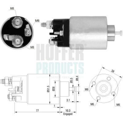 HOFFER Starter solenoid Article number: 6646157 cheaply