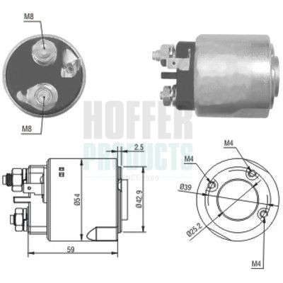 HOFFER Starter solenoid Article number: 6646160 cheaply