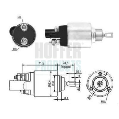 HOFFER Starter solenoid Article number: 6646181 cheaply