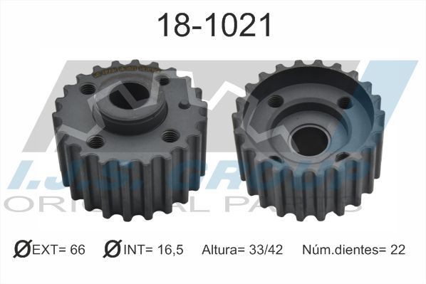 IJS GROUP Tandhjul, krumtapaksel Varenummer: 18-1021 billige