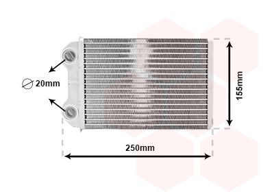 VAN WEZEL Heater matrix Article number: 06006426 cheaply