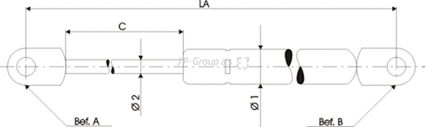 JP GROUP Tailgate strut Article number: 4381202909 cheaply