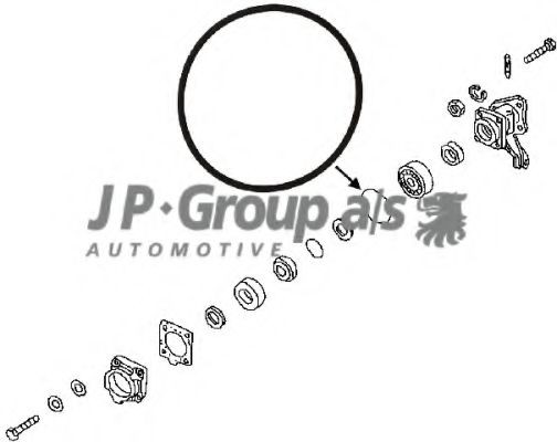 JP GROUP Võlli rõngastihend, Rattalaager Artikli number: 8151250506 soodsalt