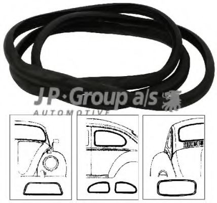 JP GROUP Windscreen seal Article number: 8186200916 cheaply
