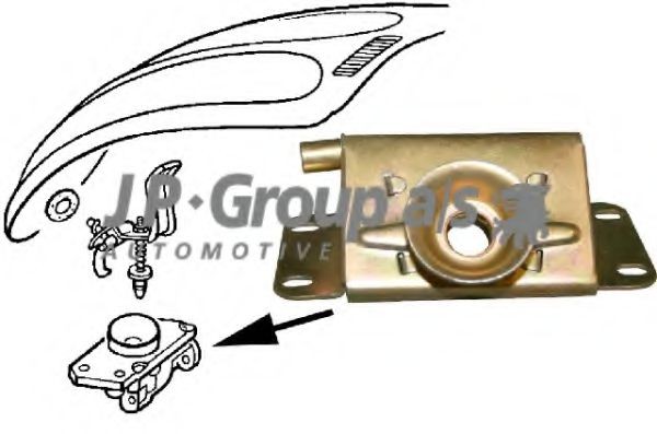 JP GROUP Bonnet Lock Article number: 8187700306 cheaply