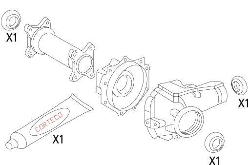 CORTECO Gasket Set, differential Article number: 19536186 cheaply