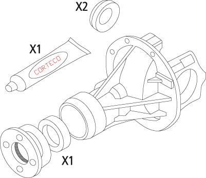 CORTECO Gasket Set, differential Article number: 19536212 cheaply