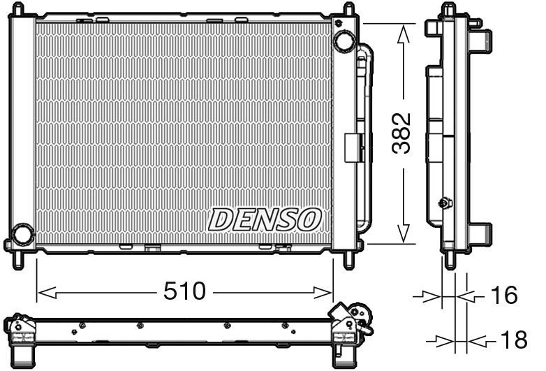 DENSO DRM23104 Kølemodul TWINGO 1.2 Turbo 100 HK Benzin