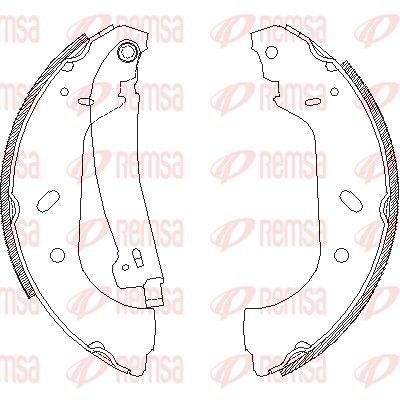 REMSA Brake Shoe Set Article number: 4417.01 cheaply