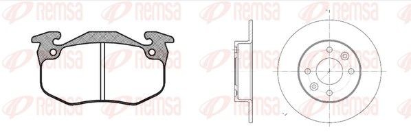 REMSA Brake discs and pads set Article number: 8144.01 cheaply