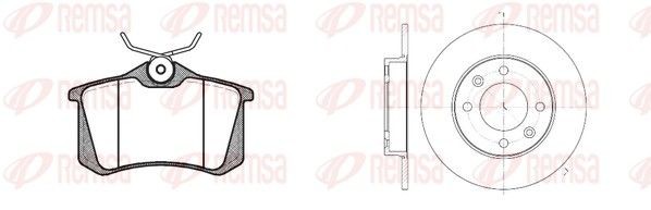 REMSA Brake discs and pads set Article number: 8263.03 cheaply