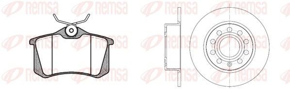 REMSA Brake discs and pads set Article number: 8263.06 cheaply