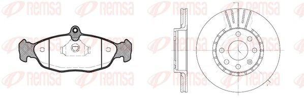 REMSA Brake discs and pads set Article number: 8393.03 cheaply