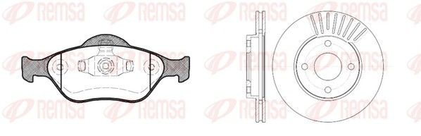 REMSA Brake discs and pads set Article number: 8766.00 cheaply