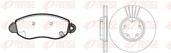 REMSA Brake discs and pads set Article number: 8772.01 cheaply