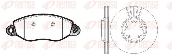 REMSA Brake discs and pads set Article number: 8772.03 cheaply