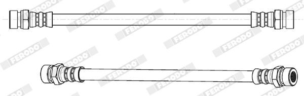 FERODO Brake hose Article number: FHY2890 cheaply