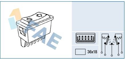 FAE Window switch Article number: 62590 cheaply