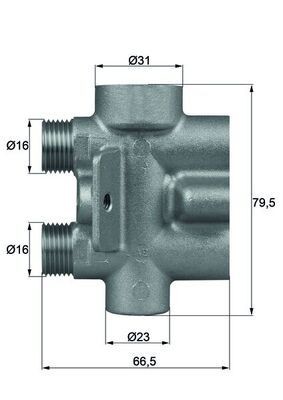 MAHLE ORIGINAL Thermostat, oil cooling Article number: TO 9 75 cheaply