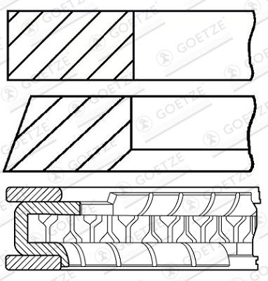 GOETZE ENGINE Piston Ring Kit Article number: 08-450000-10 cheaply