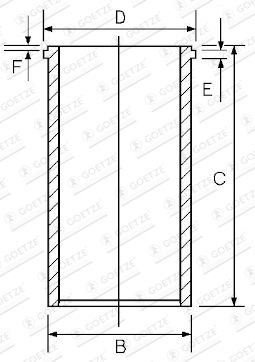 GOETZE ENGINE Cilindra čaula raksta numurs: 14-044690-00 lēti