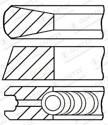 GOETZE ENGINE Комплект сегменти артикулен номер: 08-306607-00 евтино