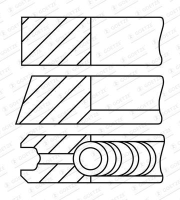 GOETZE ENGINE Комплект сегменти артикулен номер: 08-433107-00 евтино