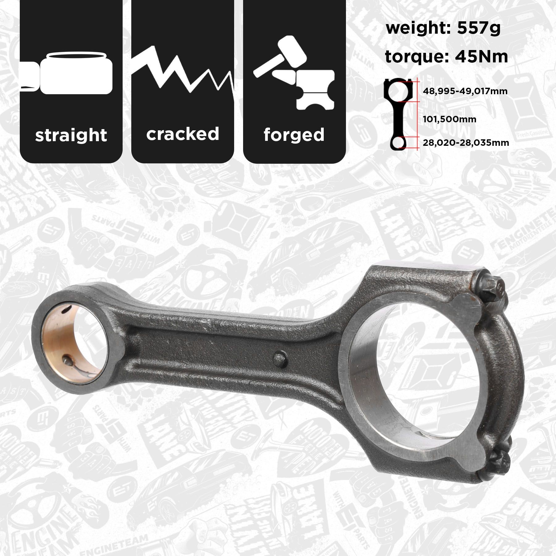 ET ENGINETEAM Connecting Rod Article number: OM0025 cheaply
