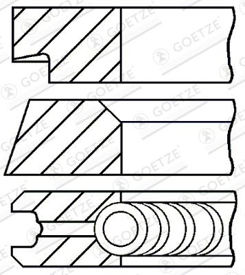 GOETZE ENGINE Piston Ring Kit Article number: 08-145400-00 cheaply