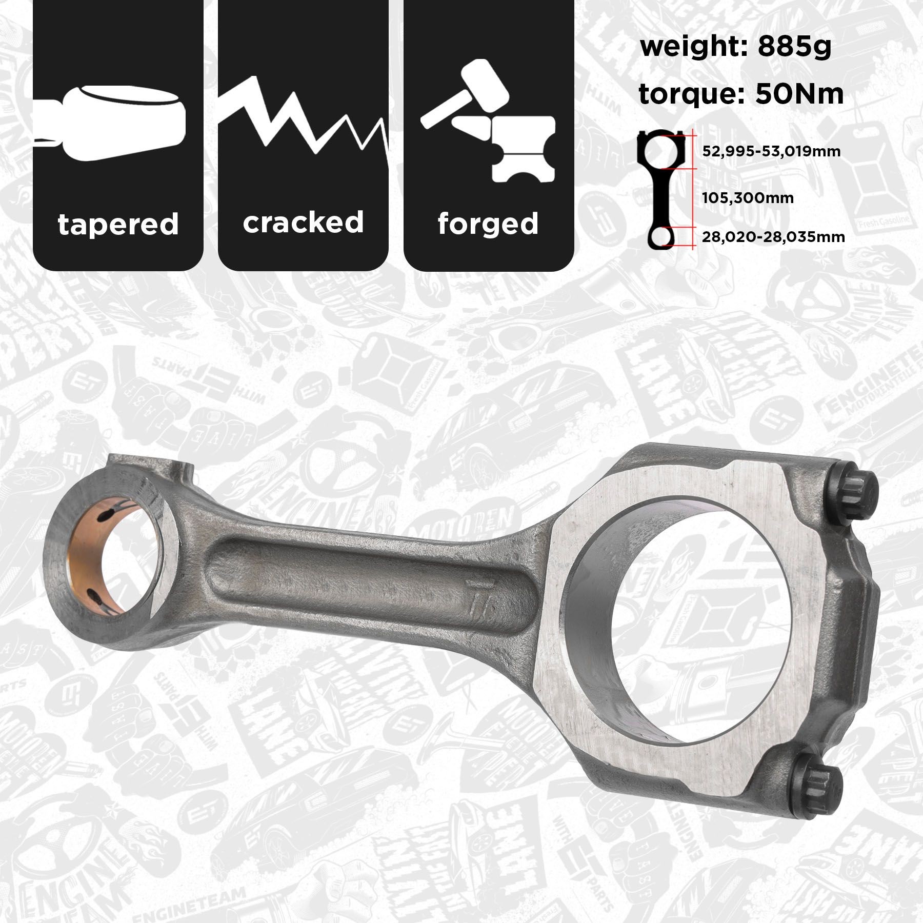 ET ENGINETEAM Connecting Rod Article number: OM0027 cheaply