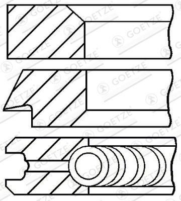 GOETZE ENGINE Set segmenti piston număr articol: 08-437007-00 ieftin