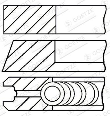 GOETZE ENGINE Piston Ring Kit Article number: 08-434307-00 cheaply