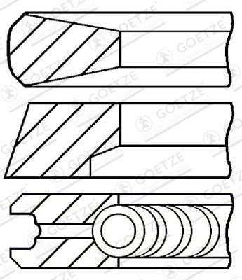 GOETZE ENGINE Piston Ring Kit Article number: 08-854700-00 cheaply