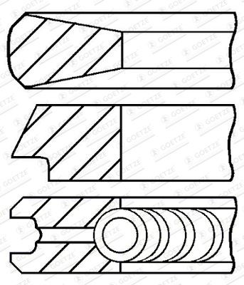 GOETZE ENGINE Komplet batnih obrockov številka artikla: 08-424008-00 poceni