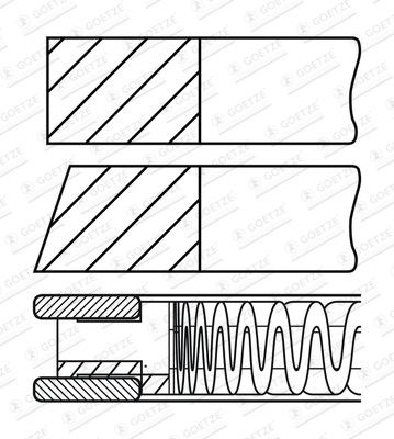 GOETZE ENGINE Piston Ring Kit Article number: 08-429900-00 cheaply