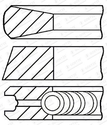 GOETZE ENGINE Piston Ring Kit Article number: 08-122208-00 cheaply