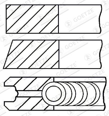 GOETZE ENGINE Комплект сегменти артикулен номер: 08-425608-00 евтино