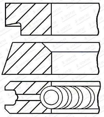 GOETZE ENGINE Piston Ring Kit Article number: 08-145406-00 cheaply
