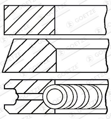 GOETZE ENGINE Комплект сегменти артикулен номер: 08-305411-10 евтино