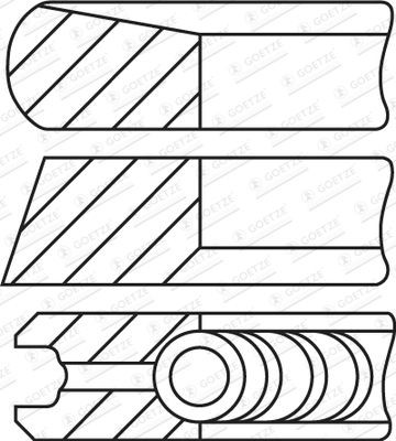 GOETZE ENGINE Комплект сегменти артикулен номер: 08-435207-00 евтино