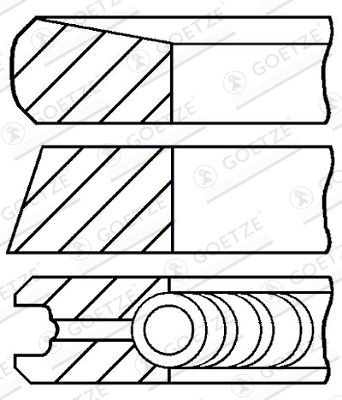 GOETZE ENGINE Piston Ring Kit Article number: 08-373807-00 cheaply