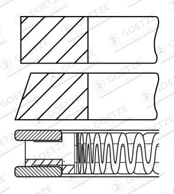 GOETZE ENGINE Piston Ring Kit Article number: 08-433900-00 cheaply