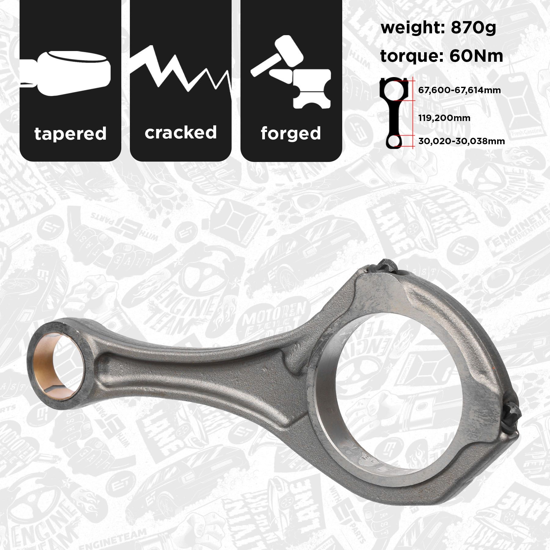 ET ENGINETEAM Connecting Rod Article number: OM0024 cheaply