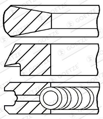 GOETZE ENGINE Piston Ring Kit Article number: 08-433600-00 cheaply