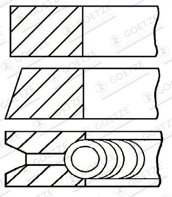 GOETZE ENGINE Piston Ring Kit Article number: 08-336407-00 cheaply