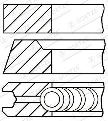GOETZE ENGINE Set segmenti piston număr articol: 08-521100-00 ieftin