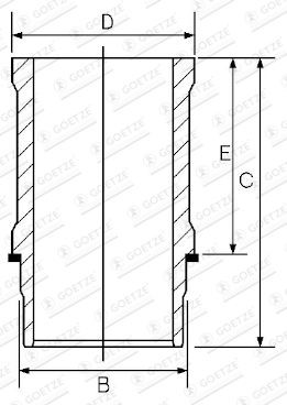GOETZE ENGINE 14-630440-00 Χιτώνιο κυλίνδρου 12 1.3 50 PS Βενζίνη 1983