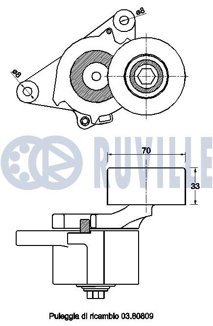 RUVILLE Timing belt deflection pulley Article number: 56678 cheaply